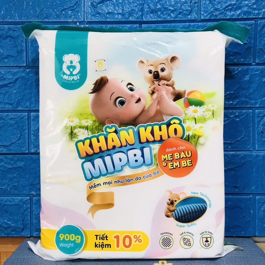 Khăn Khô Chính Hãng MIPBI SIÊU DAI - An Toàn Cho Bé