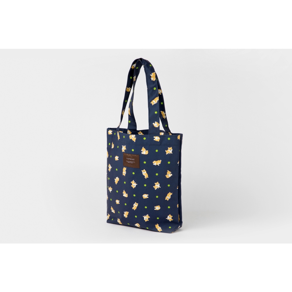 Túi Tote ARTBOX Hàn Quốc Họa Tiết Chó Shiba Màu Xanh Navy
