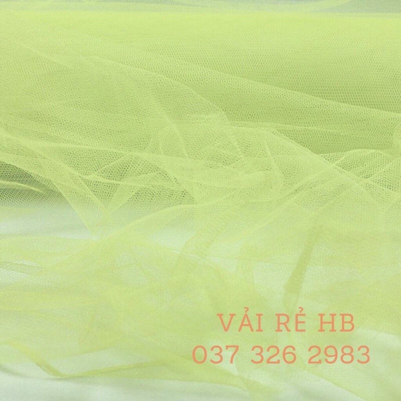 Vải voan lưới màu vàng khô 1mxkhổ rộng 1,5m của Vải rẻ HB shop
