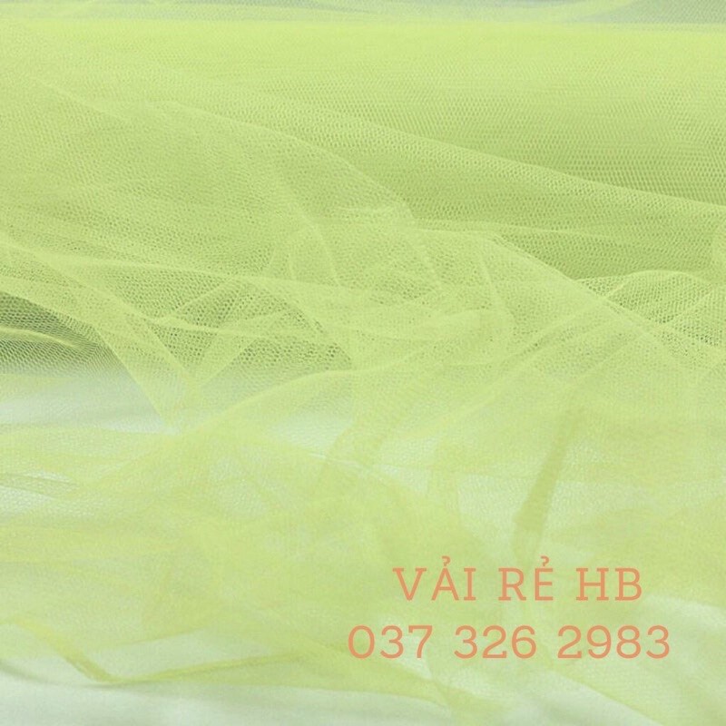 Vải voan lưới màu vàng khô 1mxkhổ rộng 1,5m của Vải rẻ HB shop