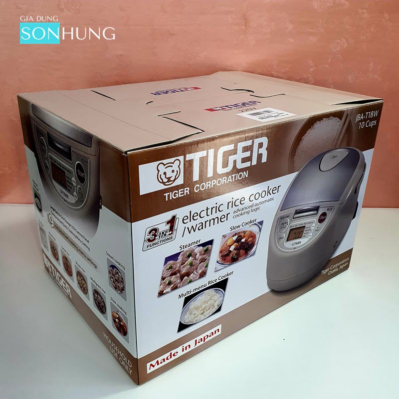 Nồi cơm điện tử Tiger JBA-T18W Dung tích 1.8 lít [BẢO HÀNH CHÍNH HÃNG] sản xuất tại Nhật Bản