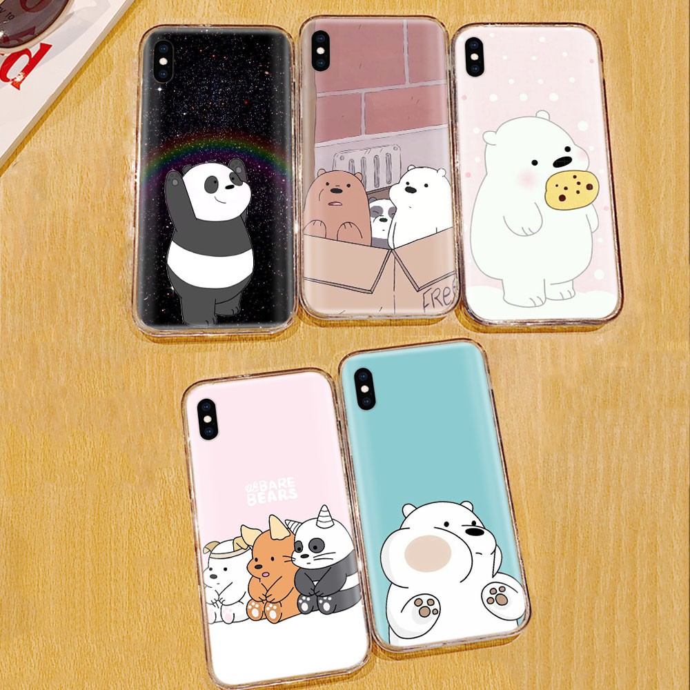 Ốp Lưng Điện Thoại Nhựa Mềm Trong Suốt Ta111 We Bare Bears Cho Iphone 8 7 6 6s 5 5s Se 5c 4s 4