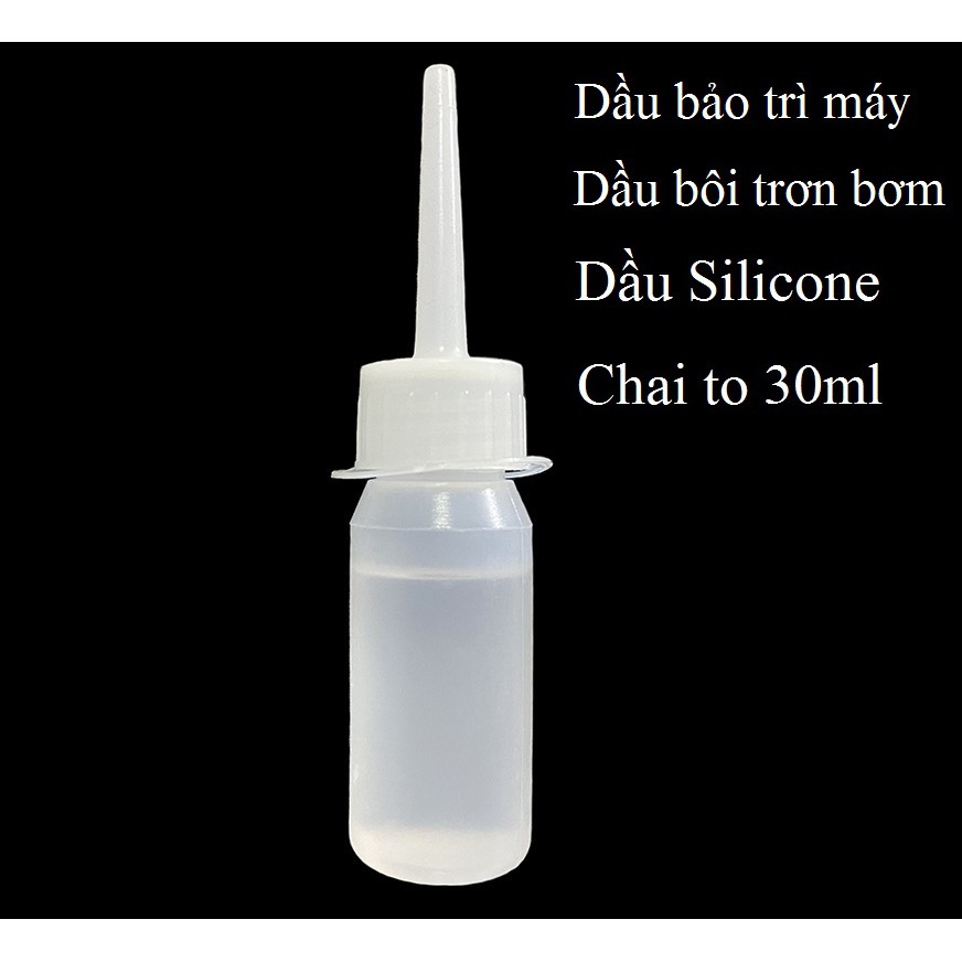 Dầu máy Silicone Dimethyl chai to 25ml bôi trơn cho Bơm cao áp, quạt, máy chạy bộ, dầu bơm, dầu silicon, dầu bảo trì...