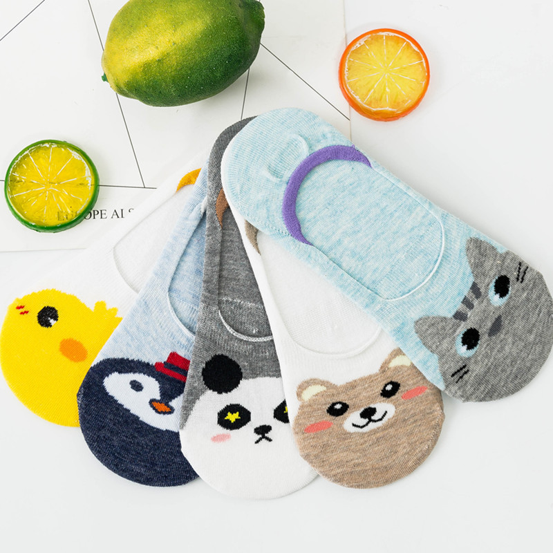Women Ankle Sock Bear Cartoon Cute Socks Low Cut Stocking | BigBuy360 - bigbuy360.vn