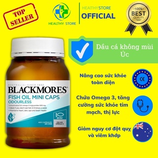 [Ưu đãi follower giảm ngay 10k]Blackmores Odourless Fish Oil Mini Caps viên dầu cá hỗ trợ sức khỏe lọ 400v