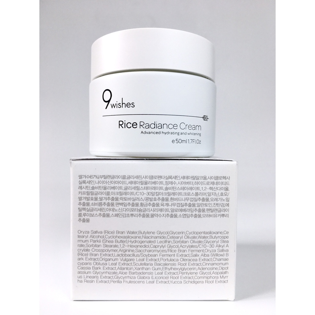 Kem Dưỡng 9Wishes Chiết Xuất Gạo Cấp Ẩm &amp; Làm Sáng Da 9Wishes Rice Radiance Cream 50ml