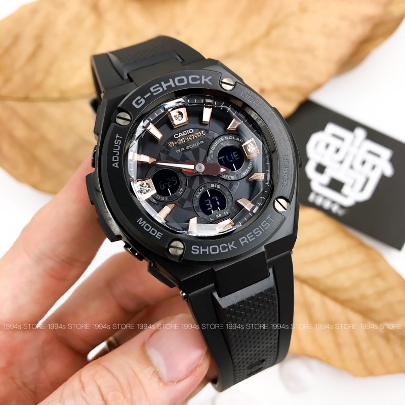 Đồng hồ nam Casio G-SHOCK GST-S310 / GST-S310BDD-1A đính kim cương thật, chống va đập chính hãng