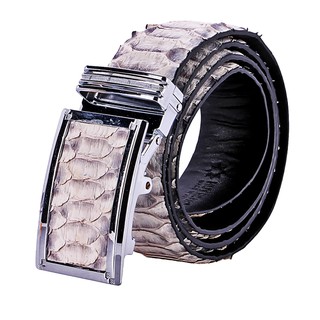 Dây nịt nam da trăn Huy Hoàng vip bản lớn màu trắng HP4335