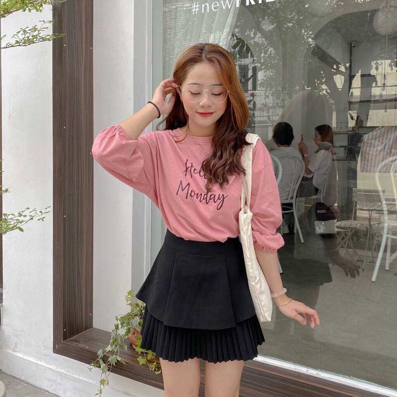 Chân Váy Ngắn Xoè 2 Tầng ( 1 Tầng Xếp Ly) SENORITA Hàng loại 1 Chất Tuyết Mưa Siêu đẹp CV777