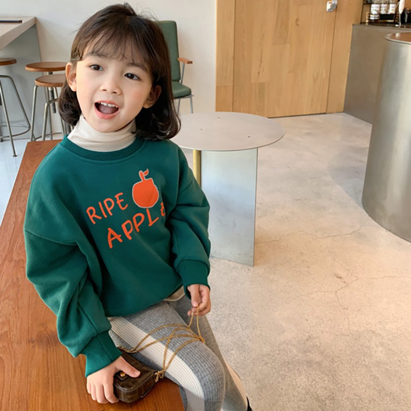 Áo sweater lông cừu họa tiết hoạt hình thời trang thu đông cho trẻ