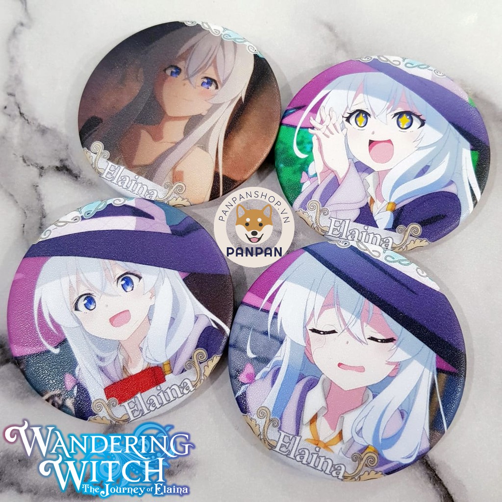 Huy Hiệu Majo no Tabitabi Elaina / Wandering Witch 4 mẫu(6CM)