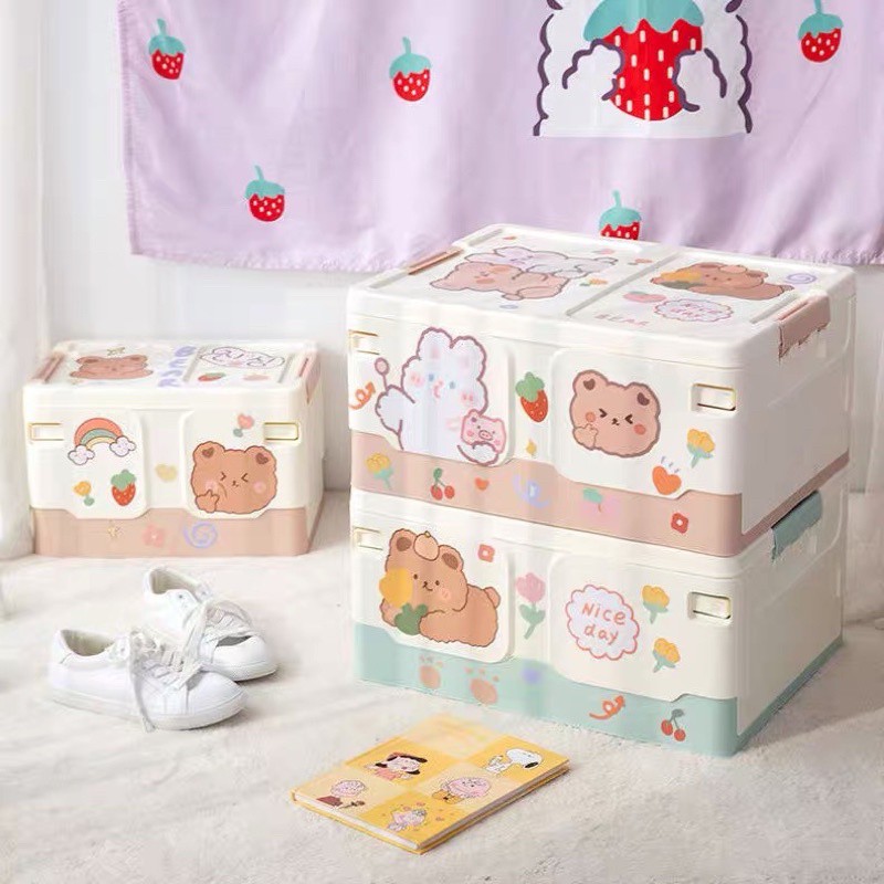 Hộp đựng đồ có thể gấp gọn - Kệ tủ đựng đồ đa năng gấp gọn tặng kèm sicker dán ✨🎉🎃🎀🎈🎇