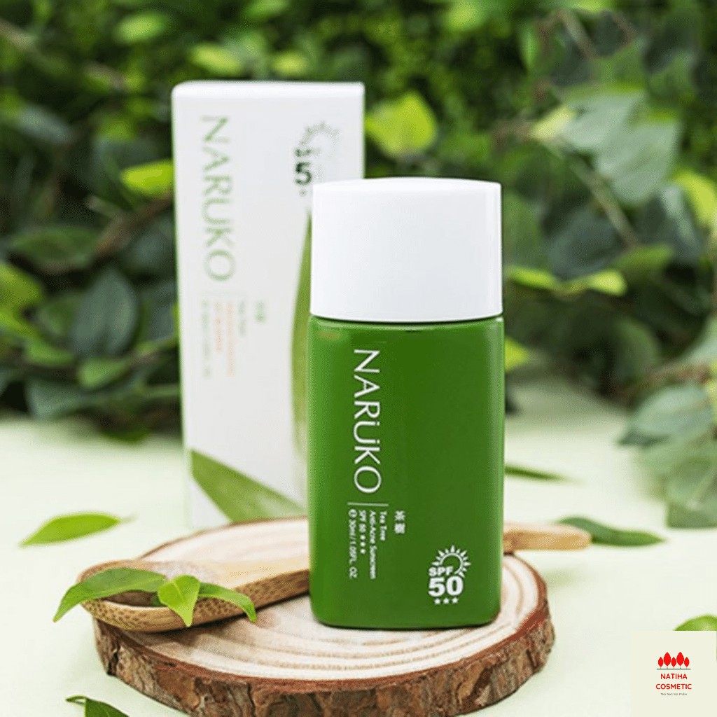 Kem chống nắng Naruko trà tràm ngừa mụn, kiềm dầu, sáng da 30 ml (Bản Đài)