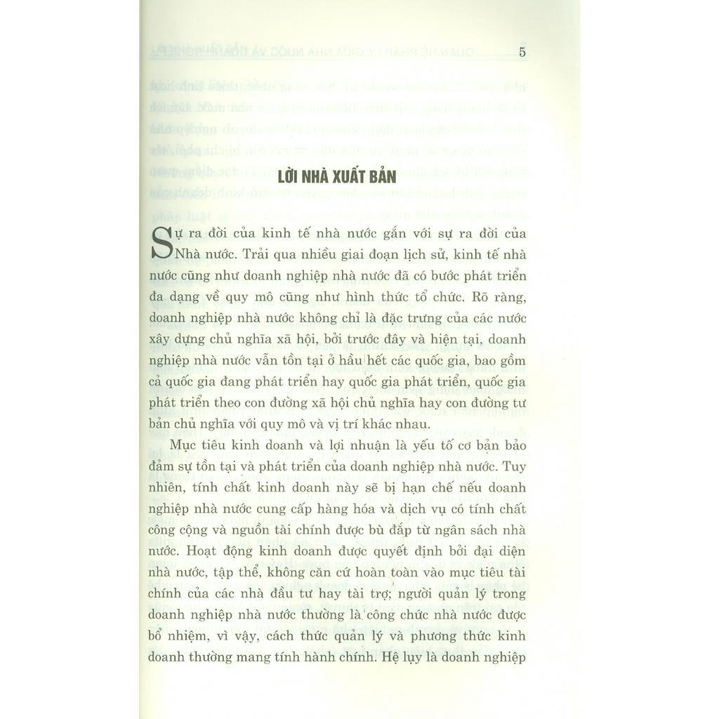Sách - Quan Hệ Pháp Lý Giữa Nhà Nước Và Doanh Nghiệp Nhà Nước Trong Nền Kinh Tế Thị Trường Định Hướng Xã Hội Chủ Nghĩa