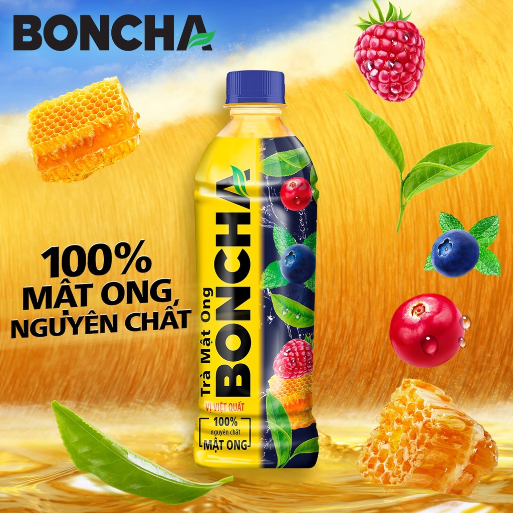 Trà Boncha mật ong vị tắc/ vị chanh/ vị việt quất chai 450ml | BigBuy360 - bigbuy360.vn