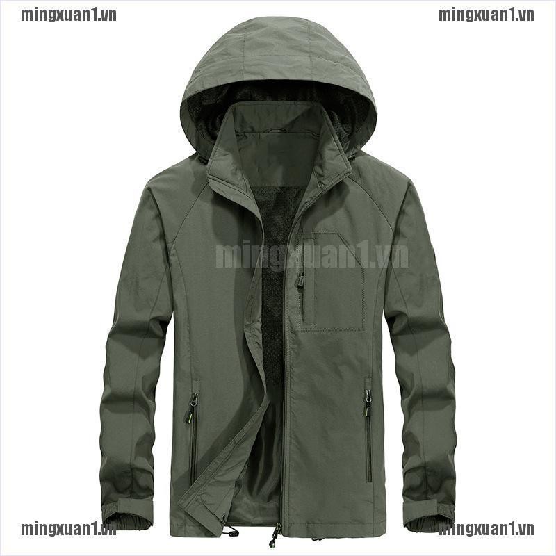 Áo khoác nam có mũ chống thấm nước chống gió mặc ngoài trời/leo núi/đi mưa | BigBuy360 - bigbuy360.vn