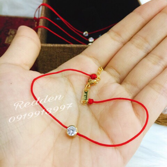 SỢI CHỈ ĐỎ MAY MẮN MẠ VÀNG (không hộp gấm)