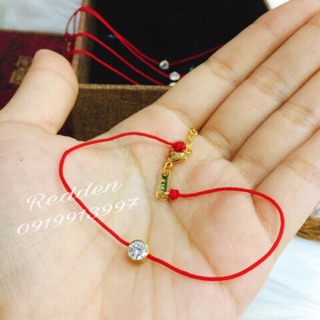 SỢI CHỈ ĐỎ MAY MẮN MẠ VÀNG (không hộp gấm)