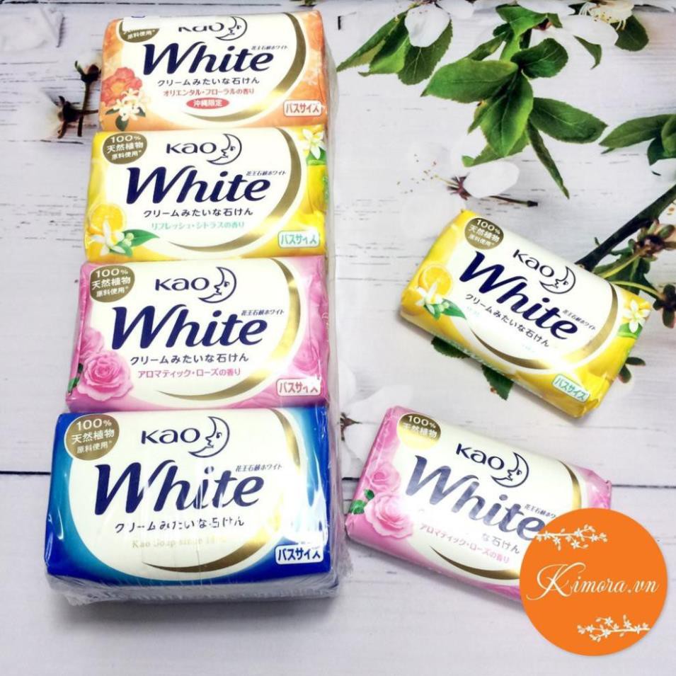 Bánh xà bông tắm trắng da Kao White Nhật Bản