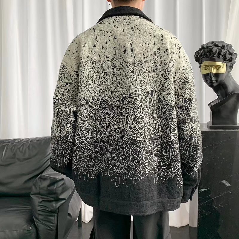 Áo khoác bóng chày dáng rộng in họa tiết cá tính thời trang hàn quốc cho nam