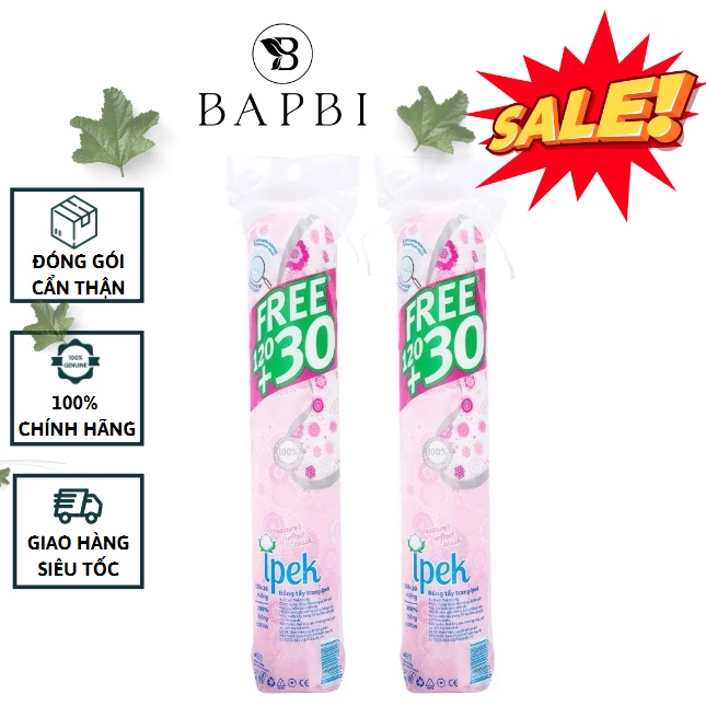 Bông Tẩy Trang Ipek Thổ Nhỹ Kì 150 Miếng Cotton Pad Chính Hãng