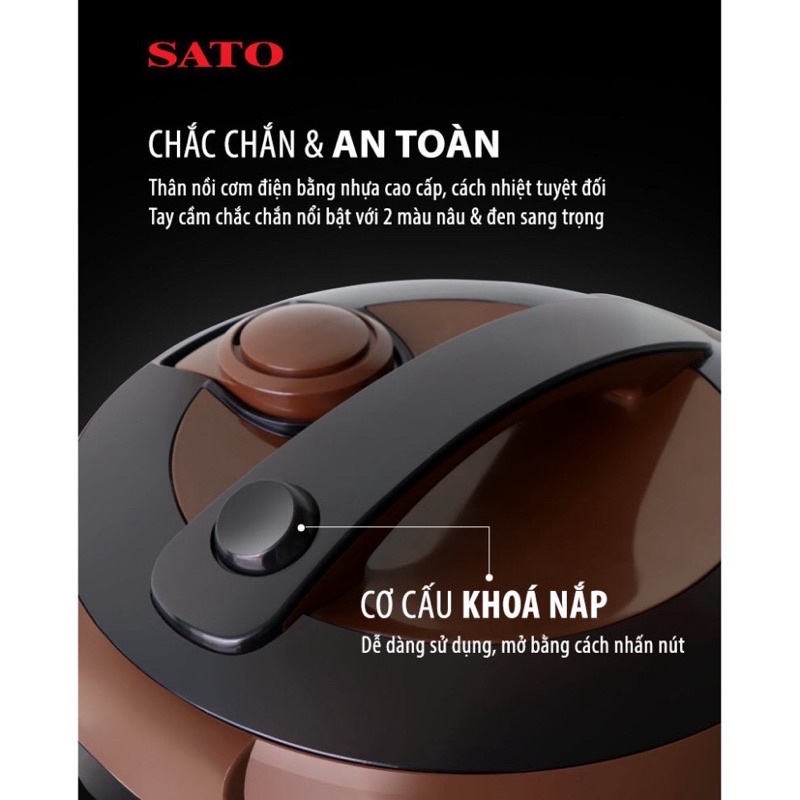 Nồi cơm điện sato 3 lít 30S011 hàng chuẩn y hình