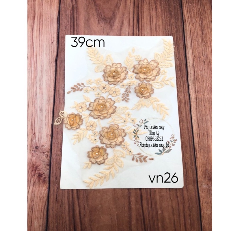 ren chỉ thêu hoa xinh xắn 39cm