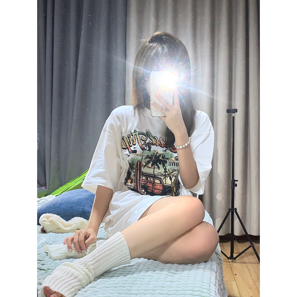 Áo thun XIAOZHAINV tay lửng in hình phong cách hiphop thời trang đường phố