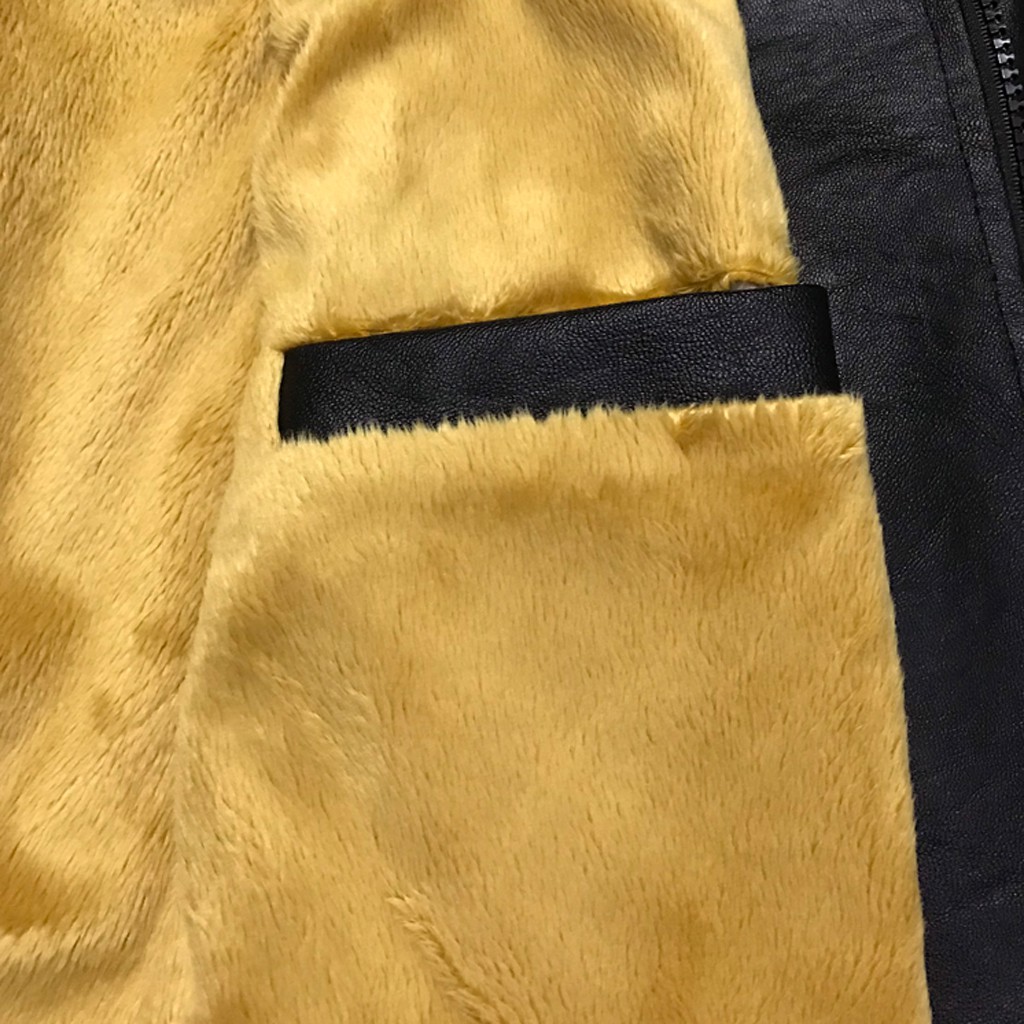 Áo khoác da nam xịn lót lông có túi trong cao cấp AD28