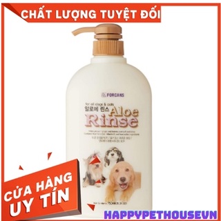 Dầu xả dưỡng lông Forcans Aloe Rinse 750ML chuyên dùng cho thú cưng chó mèo