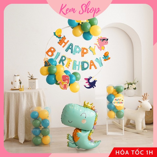 Dây Chữ Happy Birthday Chủ Đề Khủng Long Trang Trí Sinh Nhật Cho Bé - Kem Shop K14
