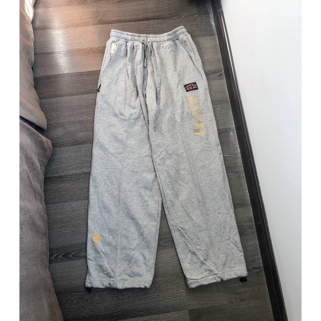 Quần nỉ da cá dài nam nữ MEANSTORE pants ống rộng phối sọc cạp chun quần vải Ulzzang Hàn Quốc kiểu dáng thể thao -Batixa