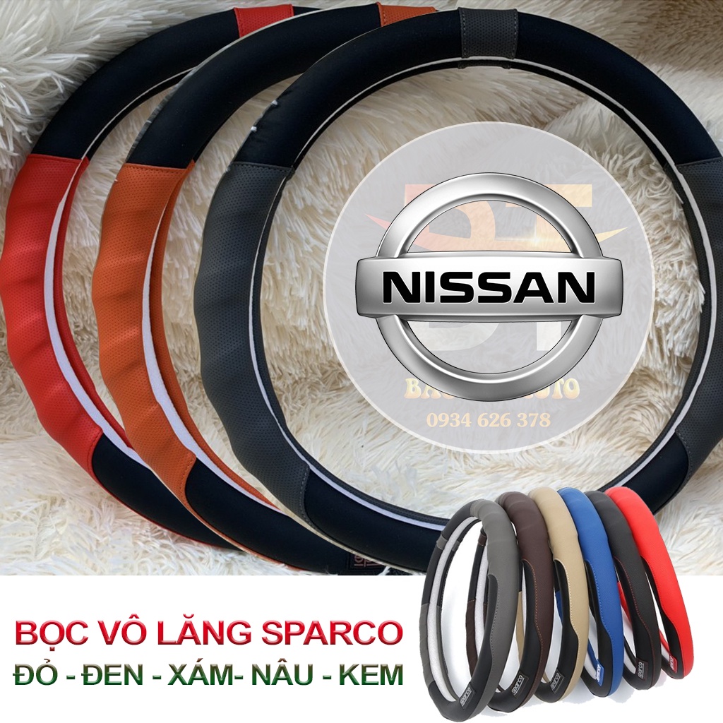 [NISSAN] Bọc vô lăng xe ô tô Nissan Juke, Livina, Micra, Sunny, Teana, X-Trail, Murano, Navara bọc tay lái Sparco