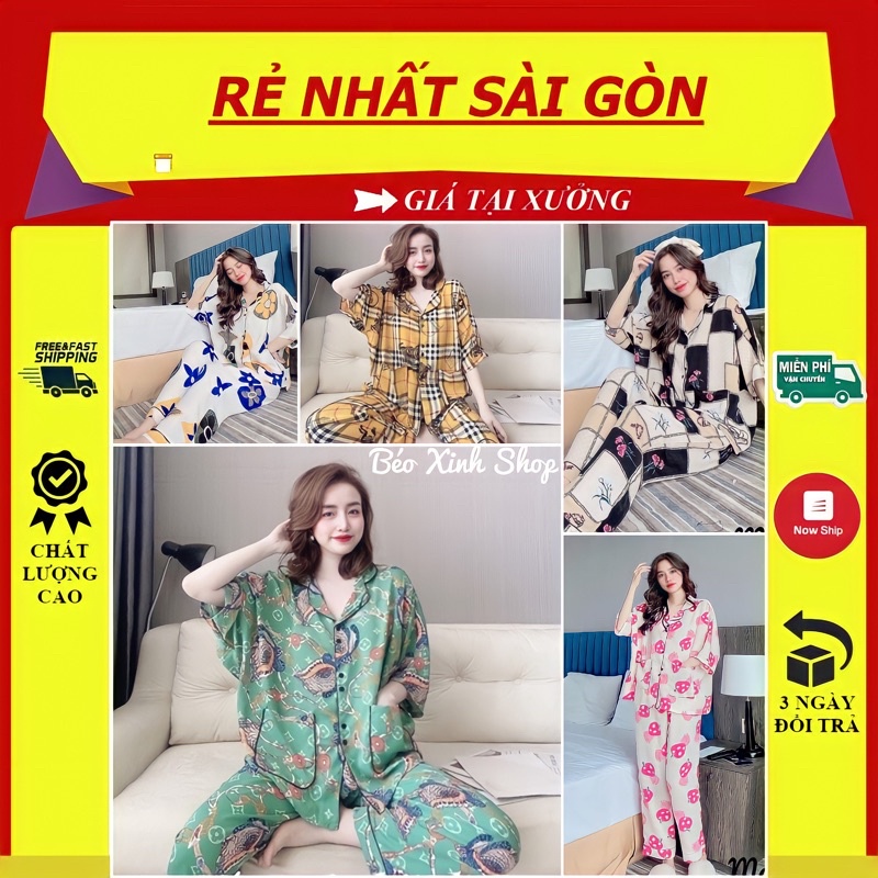 Đồ Ngủ Bigsize Pyjama Cánh Dơi Dài 40-100g Cao Cấp Kiểu Dáng Đẹp Vải lụa Manggo Lạnh Mặc Cực Thích