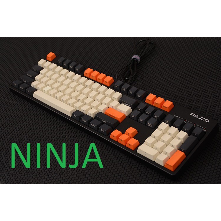 Mẫu Mới [Tặng puller thép] Set Keycap PBT carbon font lớn SA - Bộ nút bàn phím 87 104 + bộ Warning sign kit