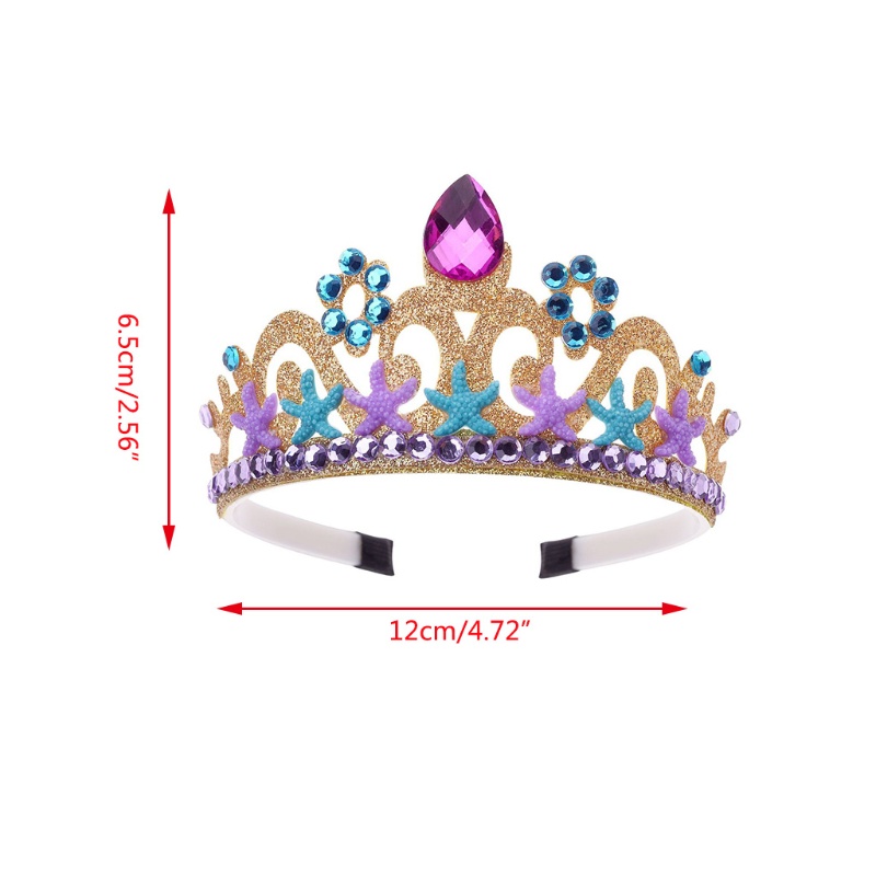 Băng Đô Vương Miện Công Chúa Đính Pha Lê Thời Trang Thu Đông Cho Bé Gái