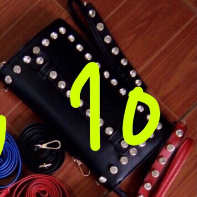 Combo 10sp túi đính đá đen