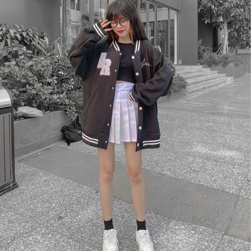 Áo Khoác Bomber Nỉ Nữ Form Rộng The Delia Áo Khoác Nỉ Form Rộng Nữ Acover Knn28 | BigBuy360 - bigbuy360.vn