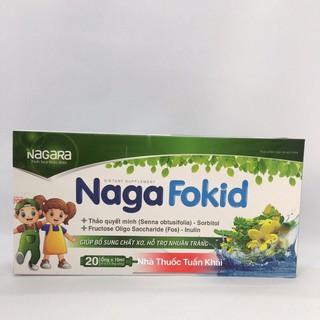 Bổ sung chất xơ, hỗ trợ nhuận tràng Naga Fokid hộp 20 ống