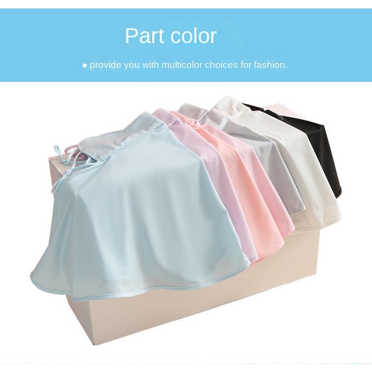 Khẩu Trang Chống Nắng Toàn Diện Bằng Lụa Lạnh Bảo Vệ Mắt Khỏi Tia UV Có Thể Giặt Được