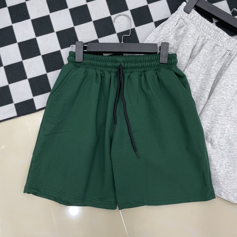 Quần short BASIC thun - Quần đùi thun Xanh/ đen/ xám - Nam nữ unisex JEJUL