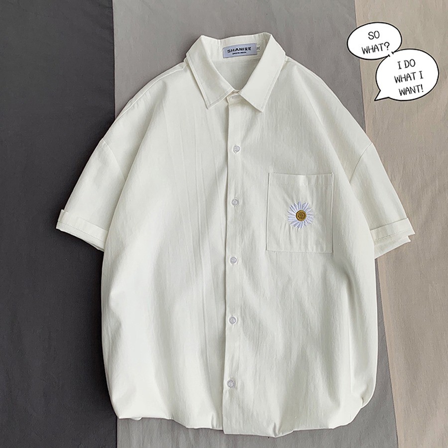 [Freeship đơn từ 0đ] [ FULL SIZE + ẢNH THẬT ] Áo sơ mi hoa cúc chất liệu đũi mát mè hè xuân | BigBuy360 - bigbuy360.vn