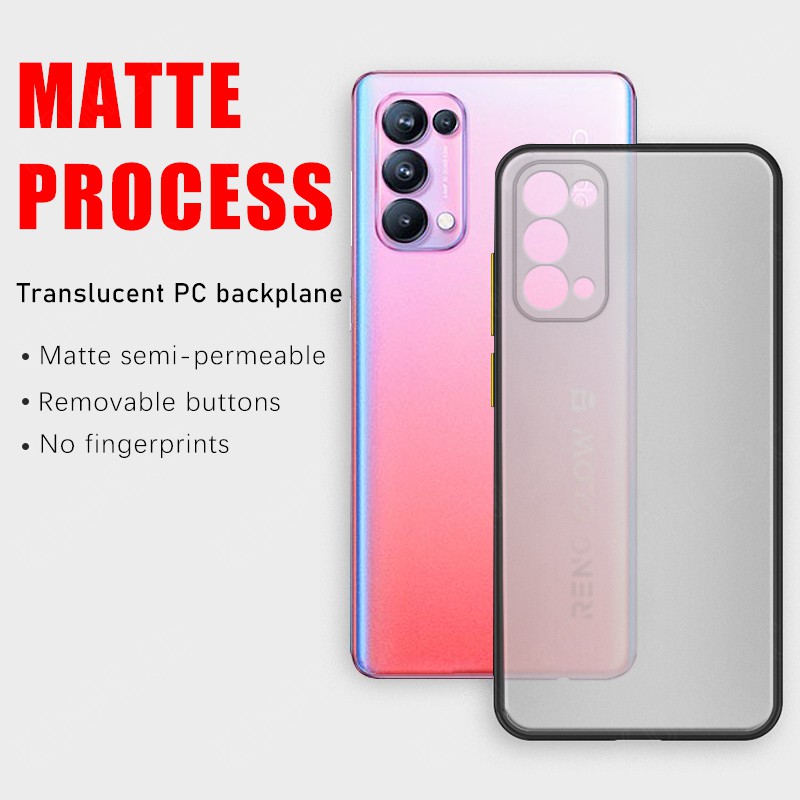 Ốp điện thoại bằng PC cứng bán trong suốt cho OPPO Reno 5 4 3 2 2F 10X Zoom Pro Reno5 Reno5Pro 5G 4G | BigBuy360 - bigbuy360.vn
