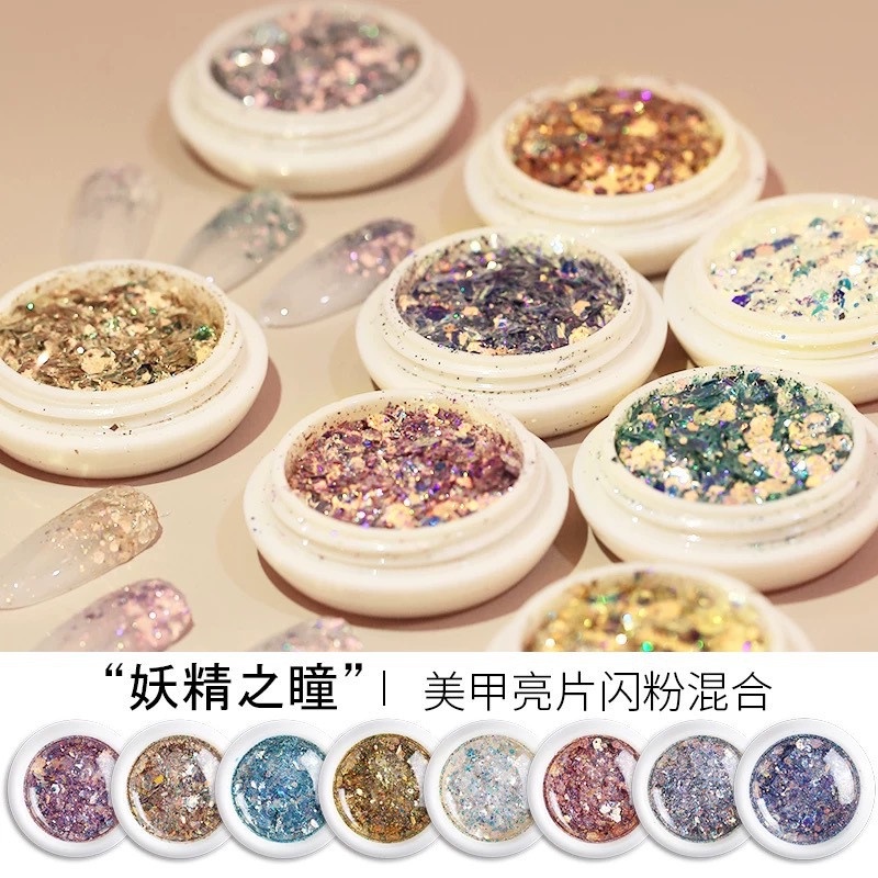 Set nhũ vảy cá 8 màu - Có bán lẻ