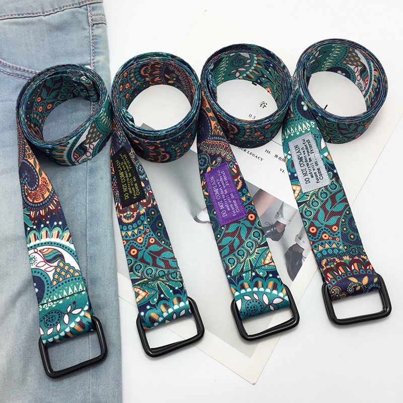 Thắt Lưng Vải canvas Hai Lớp Thời Trang Trẻ Trung Mùa Hè Cho Nam Nữ