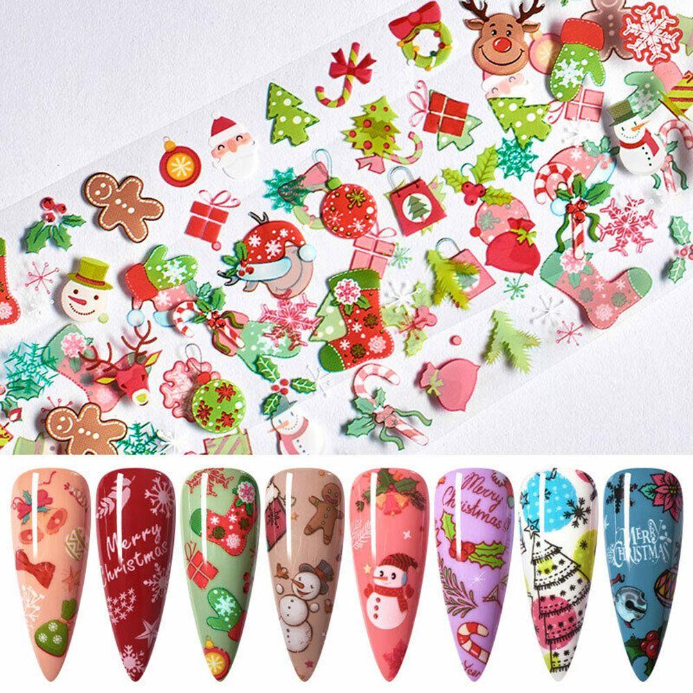 Set 10 Sticker Dán Móng Nghệ Thuật Họa Tiết Bầu Trời Sao Holographic