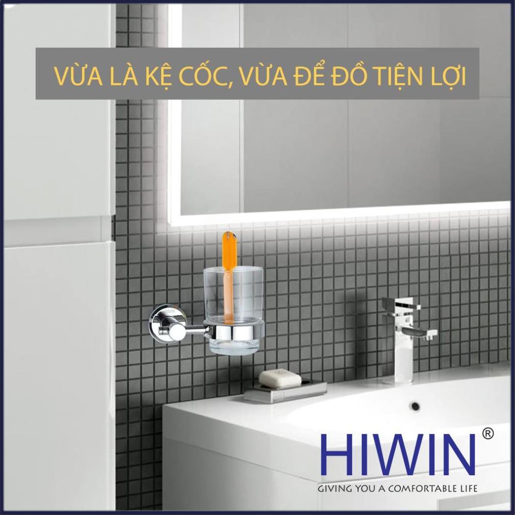 Kệ cốc đơn đựng bàn chải nhà tắm inox 304 mặt gương HIWIN Y-531