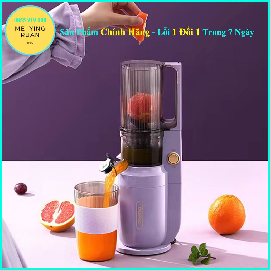 Máy ép hoa quả trái cây chậm DAEWOO cổ to màu xanh / tím , ép kiệt 99%, bảo hành 12 tháng , lỗi 1 đổi 1