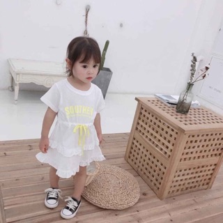 Váy cotton cột eo BG