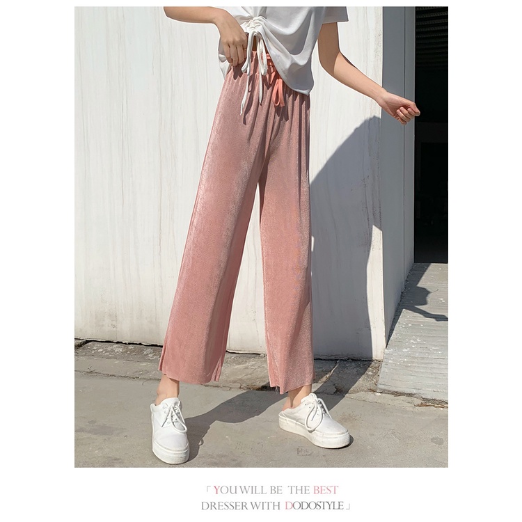 NRVP Quần Ống Rộng Lưng Cao Thời Trang Dành Cho Nữ